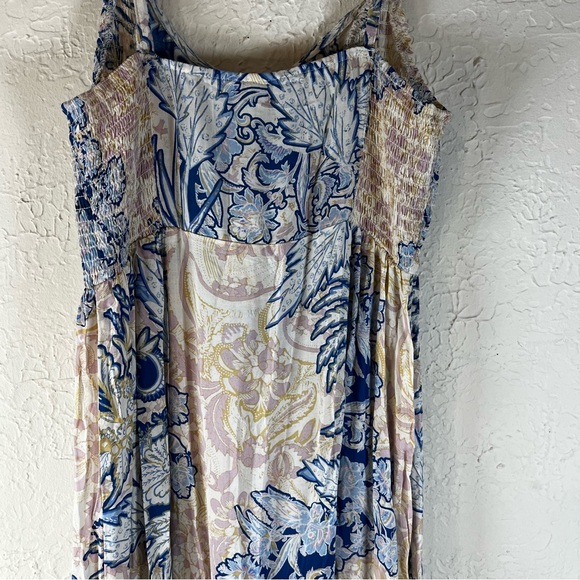 Free People Forever Yours Slip Maxi Dress in Blue Floral - Picture 11 of 15